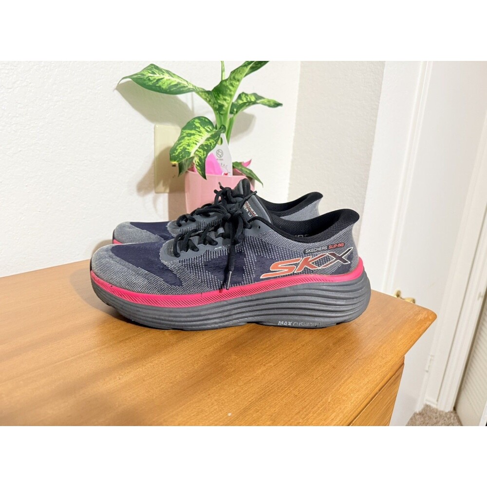 Skechers Slip-Ins Max Cushioning Shoes Men’s Size 12 Gray/Black/Red 220611
